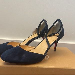 Christian Louboutin Suede Strap Pumps
